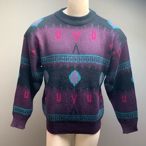 Vintage 80’s Men’s Pattern Sweater. Size L…